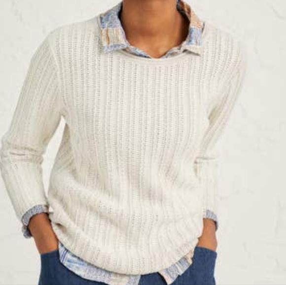 Seasalt Cornwall Sweaters Seasalt Cornwall Cream Sandy Path Jumper